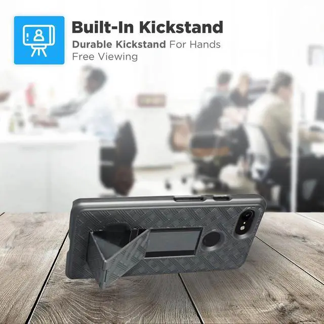 Alt view image 5 of 5 - Rome Tech For Google Pixel 3a XL Belt Clip Holster Phone Case