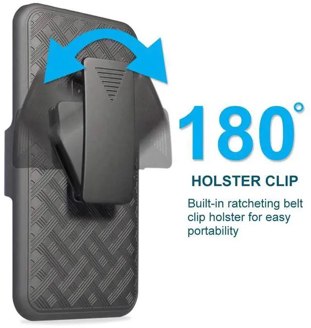 Alt view image 3 of 6 - Rome Tech For Samsung Galaxy J3 / J3V (3rd Gen 2018) Belt Clip Holster Phone Case