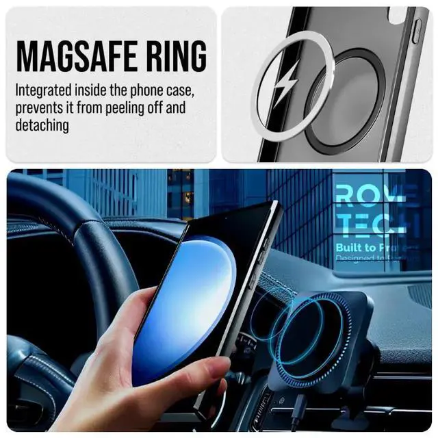 Alt view image 5 of 6 - Rome Tech For Samsung Galaxy S24 Ultra (2024) Protective Shockproof Case with Belt Clip Holster