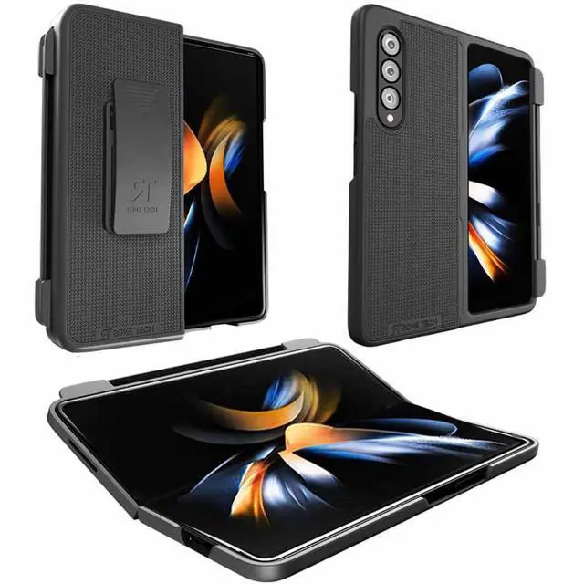Alt view image 3 of 6 - Rome Tech For Samsung Galaxy Z Fold 4 Belt Clip Holster Phone Case (Pen Holder Edition)