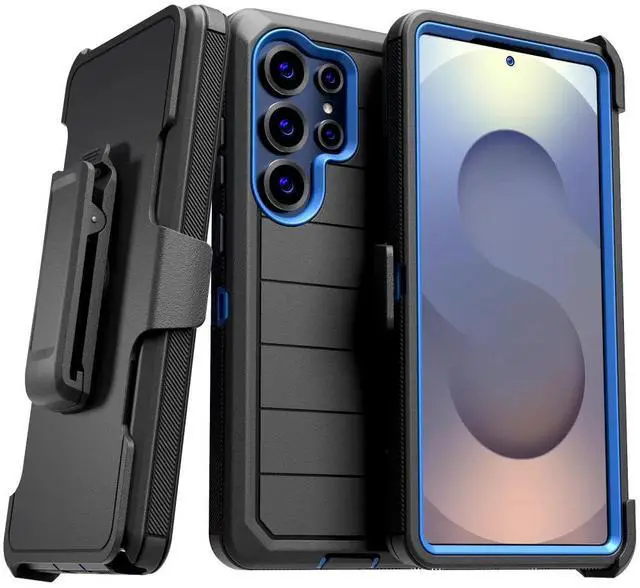 Alt view image 2 of 7 - Rome Tech Shockproof Cover Defender Case for Samsung Galaxy S25 Ultra / S25 Edge / S24 Ultra / S23 FE Four Layers of Protection Cellphone Casing Heavy-duty Protection Holster doubles as a kickstand