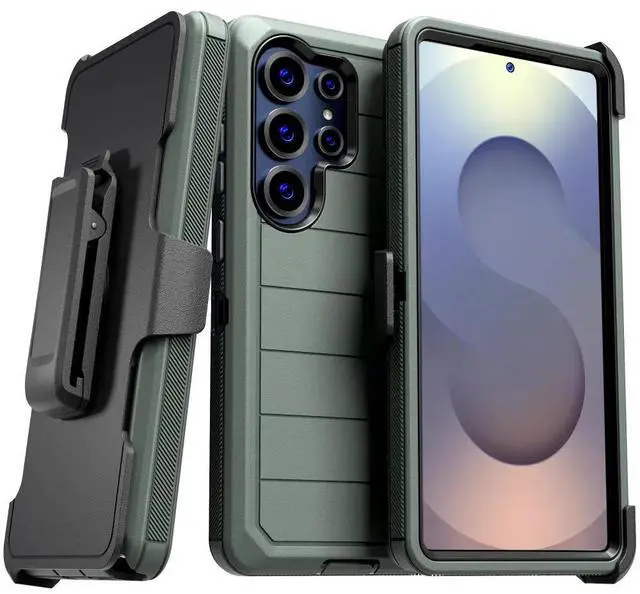 Alt view image 3 of 7 - Rome Tech Shockproof Cover Defender Case for Samsung Galaxy S25 Ultra / S25 Edge / S24 Ultra / S23 FE Four Layers of Protection Cellphone Casing Heavy-duty Protection Holster doubles as a kickstand