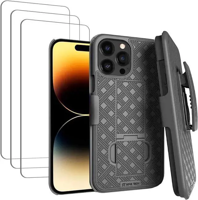 Alt view image 7 of 7 - Rome Tech For Apple iPhone 15 Pro Belt Clip Holster Phone Case