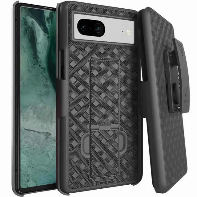 Alt view image 7 of 7 - Rome Tech For Google Pixel 5 Belt Clip Holster Phone Case