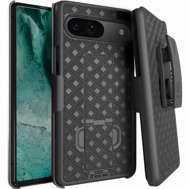 Alt view image 3 of 7 - Rome Tech For Google Pixel 5 Belt Clip Holster Phone Case