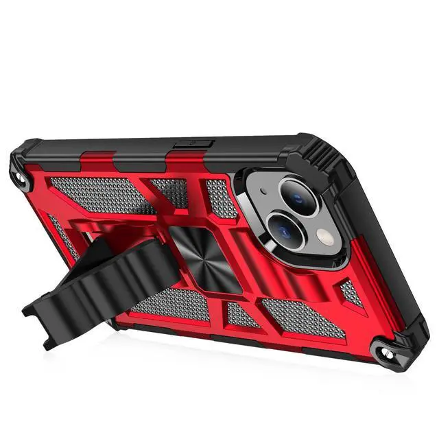 Alt view image 4 of 7 - Apple iPhone 13 Armor Case Kickstand & Magnetic Mount