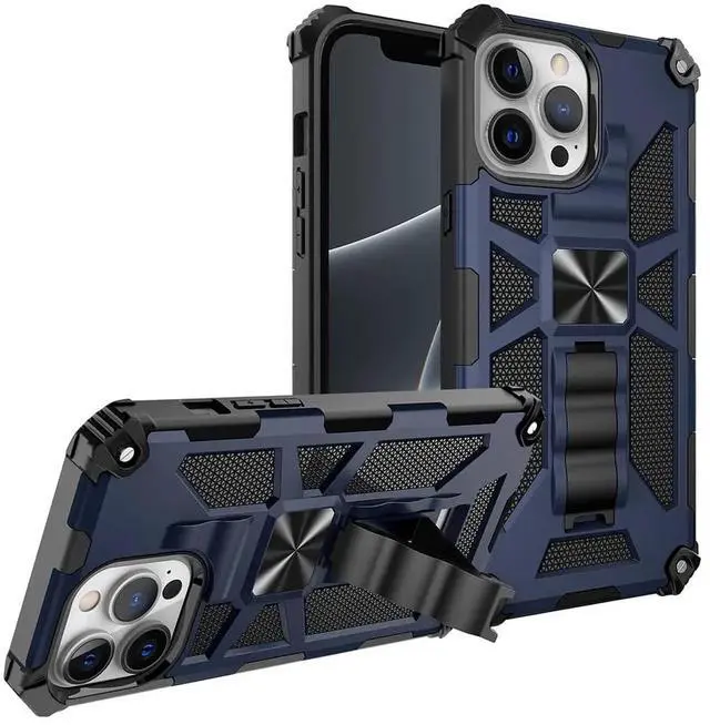 Alt view image 7 of 7 - Rome Tech For Apple iPhone 13 Pro Max Armor Case Kickstand & Magnetic Mount