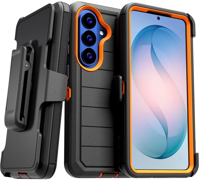 Main image of Rome Tech Shockproof Defender Case for Samsung Galaxy S26 - Four Layers Protection Rugged Phone Cover with Belt Clip Kickstand (Copy)
