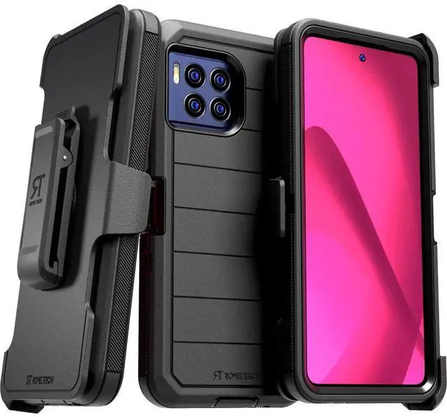 Main image of Rome Tech Defender Case for T-Mobile REVVL 7 5G / 7 Pro 5G (2024) Heavy-Duty Shockproof Cover with MagSafe, 360 Swivel Belt Clip Holster & Kickstand ? Full-Body Rugged Protection
