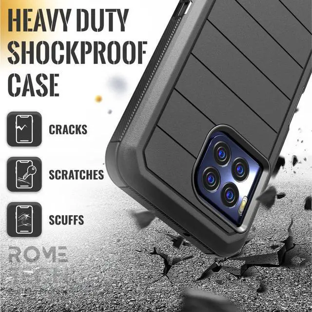 Alt view image 6 of 7 - Rome Tech Defender Case for T-Mobile REVVL 7 5G / 7 Pro 5G (2024) Heavy-Duty Shockproof Cover with MagSafe, 360 Swivel Belt Clip Holster & Kickstand ? Full-Body Rugged Protection