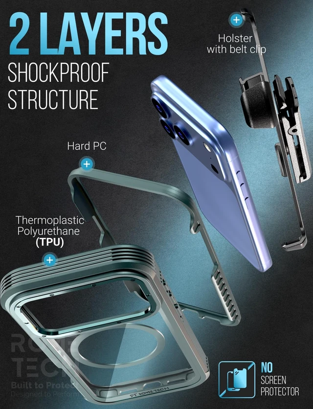Alt view image 3 of 7 - Apple iPhone 18 Pro Max Defender Crystal Case With invisible Magsafe