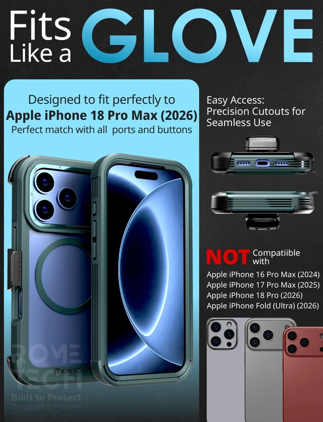 Alt view image 2 of 7 - Apple iPhone 18 Pro Max Defender Crystal Case With invisible Magsafe