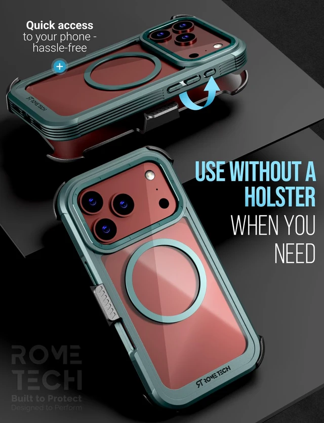 Alt view image 4 of 7 - Apple iPhone 18 Pro Defender Crystal Case With invisible Magsafe