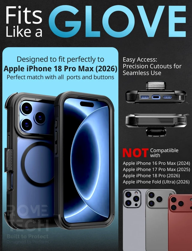 Alt view image 2 of 7 - Apple iPhone 18 Pro Max Defender Crystal Case With invisible Magsafe