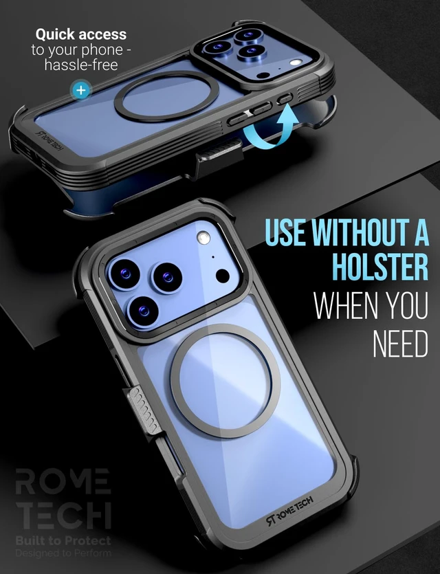 Alt view image 4 of 7 - Apple iPhone 18 Pro Max Defender Crystal Case With invisible Magsafe