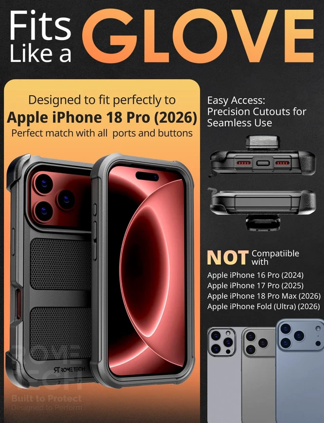 Alt view image 2 of 7 - Apple iPhone 18 Pro Defender Rugged Case