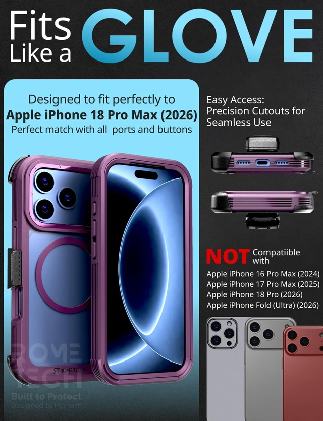 Alt view image 2 of 7 - Apple iPhone 18 Pro Max Defender Crystal Case With invisible Magsafe