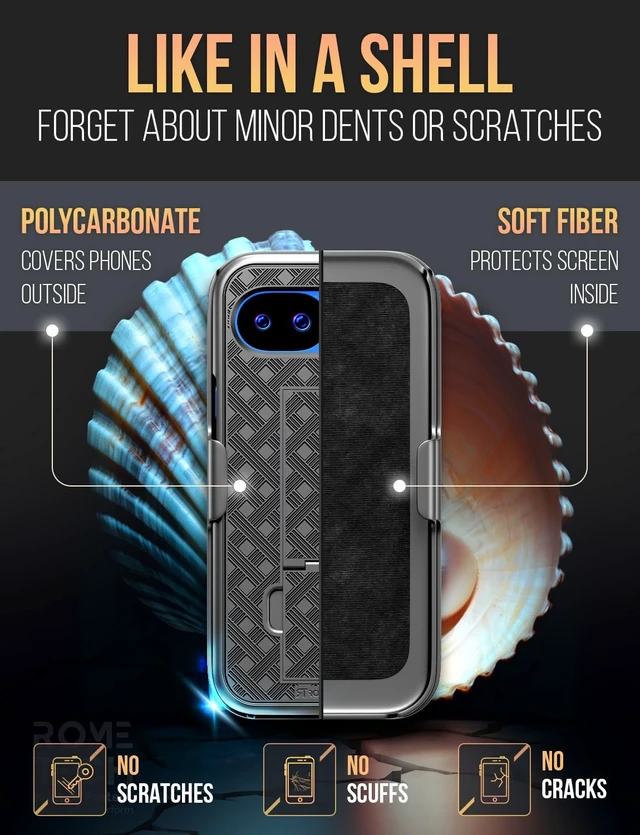 Alt view image 3 of 7 - Google Pixel 10a Belt Clip Holster Phone Case