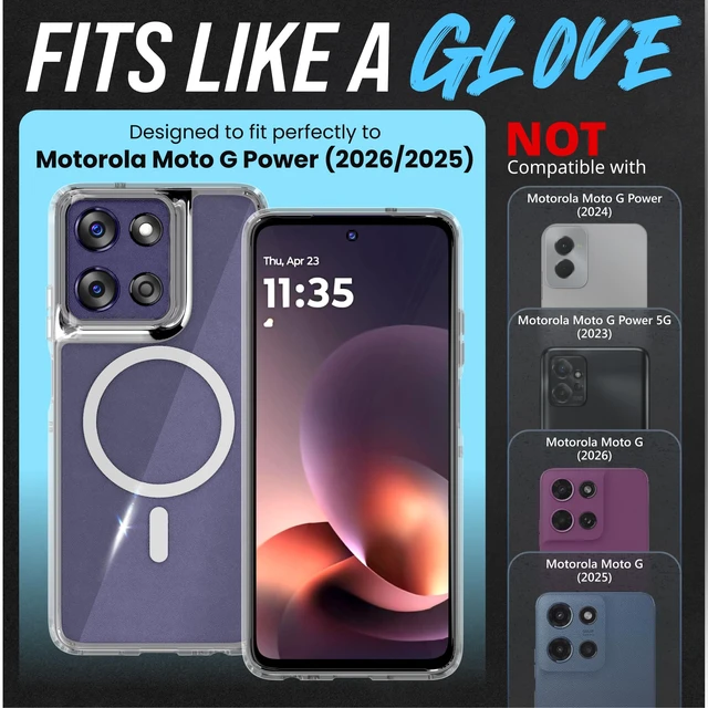 Alt view image 2 of 7 - Motorola Moto G Power 2025/2026 Hybrid TPU Acrylic w/Magsafe w/Holster