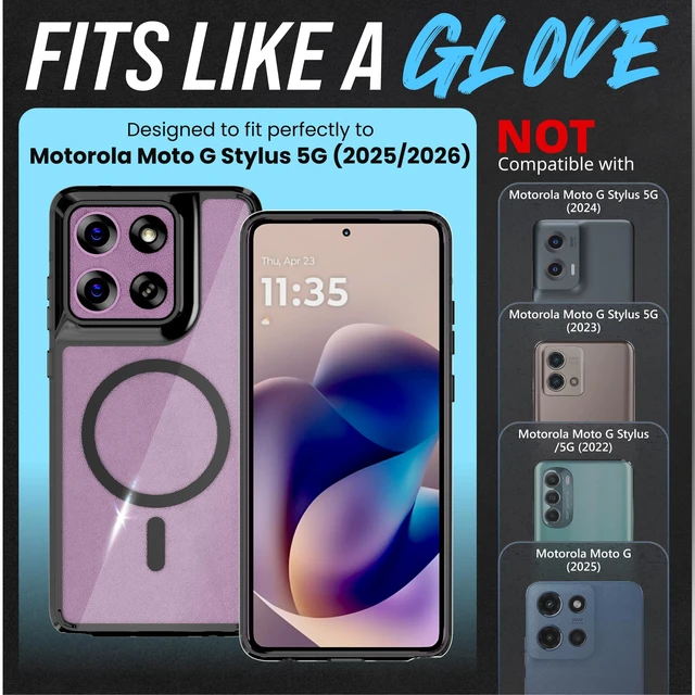 Alt view image 2 of 7 - Motorola Moto G Stylus 5g 2025/2026 Hybrid TPU Acrylic w/Magsafe w/Holster