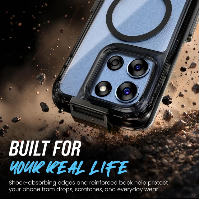 Alt view image 6 of 7 - Motorola Moto G Power 2025/2026 Hybrid TPU Acrylic w/Magsafe w/Holster