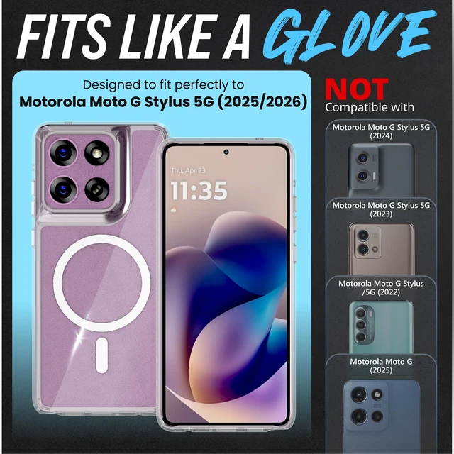 Alt view image 2 of 7 - Motorola Moto G Stylus 5g 2025/2026 Hybrid TPU Acrylic w/Magsafe w/Holster