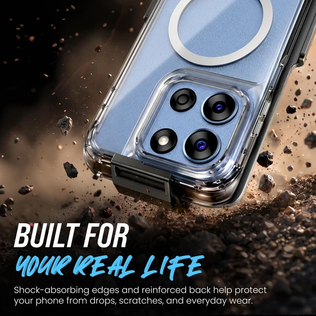 Alt view image 6 of 7 - Motorola Moto G Power 2025/2026 Hybrid TPU Acrylic w/Magsafe w/Holster