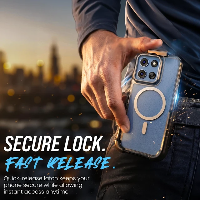 Alt view image 4 of 7 - Motorola Moto G Power 2025/2026 Hybrid TPU Acrylic w/Magsafe w/Holster