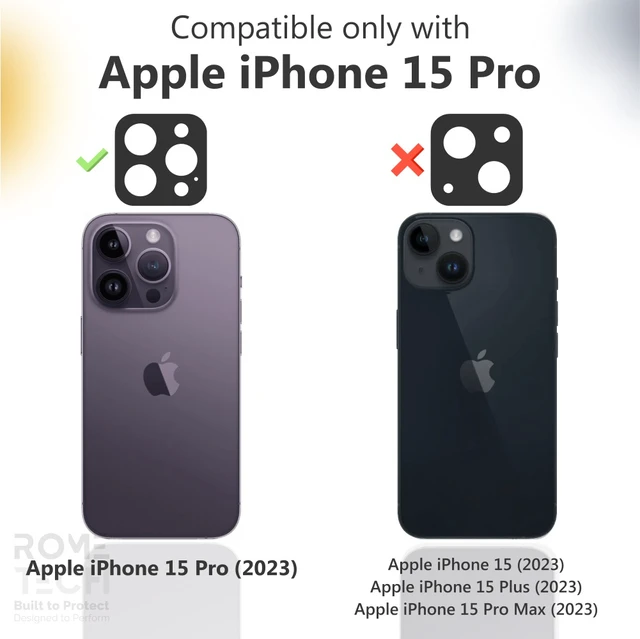 Alt view image 2 of 4 - Rome Tech for Apple iPhone 15 Pro (2023) Shell Holster Combo Case - Black + 3-Pack Glass Screen Protector