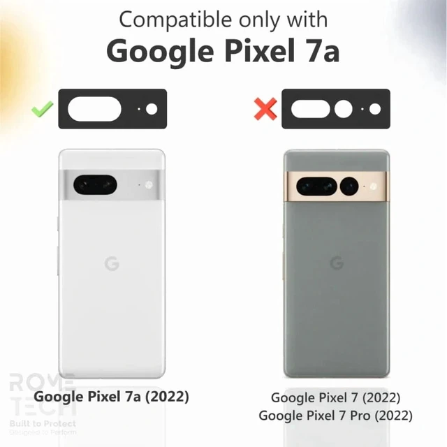 Alt view image 3 of 4 - Rome Tech Google Pixel 7A Shell Holster Combo Case - Black + 3-Pack Glass Screen Protector