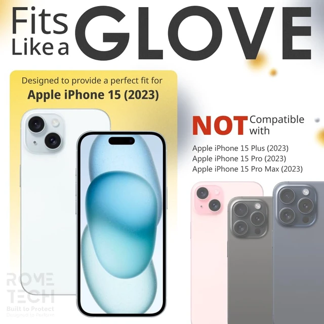 Alt view image 2 of 7 - Rome Tech Shell Holster Combo Case for Apple iPhone 15 & TPG Bundle - Black