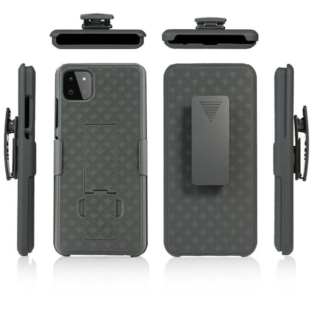 Alt view image 6 of 6 - Rome Tech Shell Holster Combo Case for Samsung Galaxy A22 5G & TPG Bundle - Black