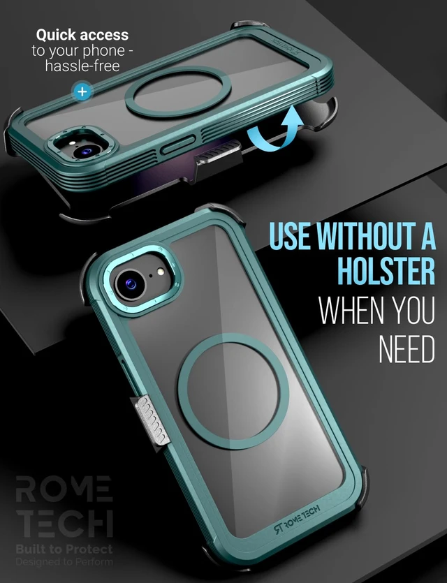 Alt view image 4 of 7 - Apple iPhone 17e/16e Defender Crystal Case With invisible Magsafe