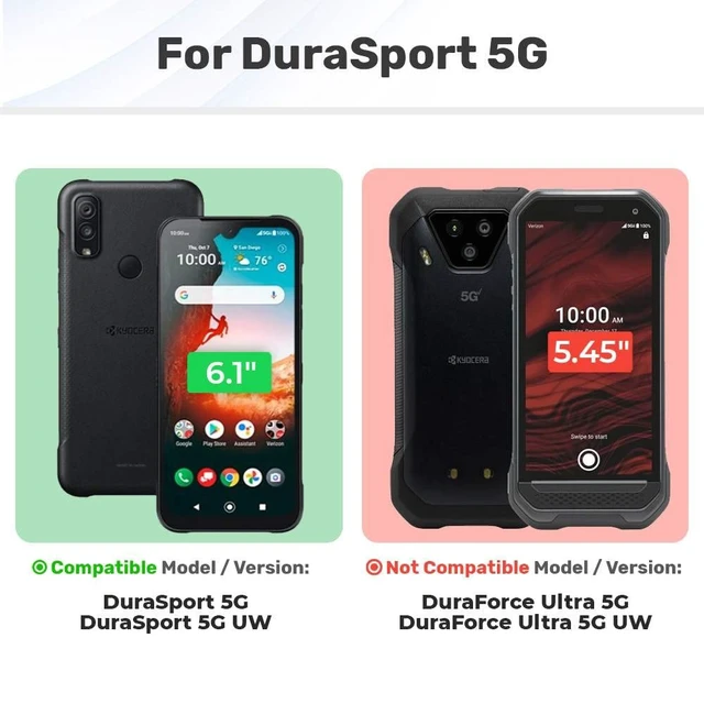 Alt view image 2 of 6 - Kyocera DuraSport 5G Rome Tech Dual-Layer Holster Case wirh Kickstand