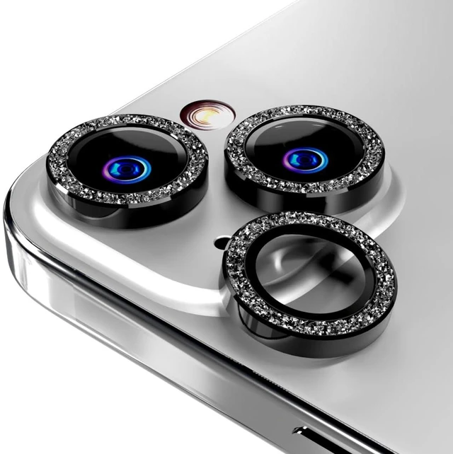 Main image of Apple iPhone 15 (2023) Camera Lens Protector Glitter Powder Lens