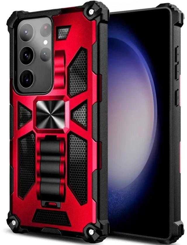 Main image of Samsung Galaxy S23 Ultra Armor Case with Kickstand Magnetic Mount