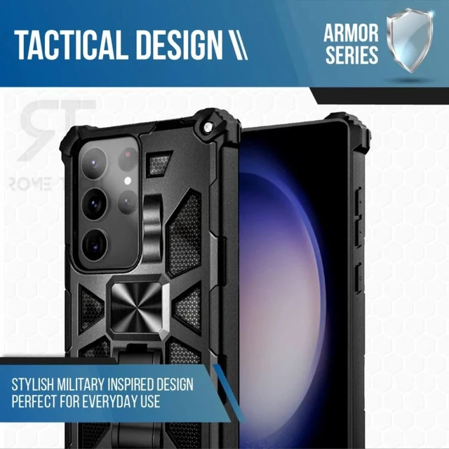 Alt view image 6 of 6 - Samsung Galaxy S23 Ultra Armor Case with Kickstand Magnetic Mount
