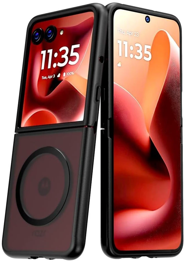 Main image of Motorola Razr 60 Ultra (2025) Hybrid Shockproof Clear Slim Acrylic Case Cover Flexible Hinge Rib with MagSafe