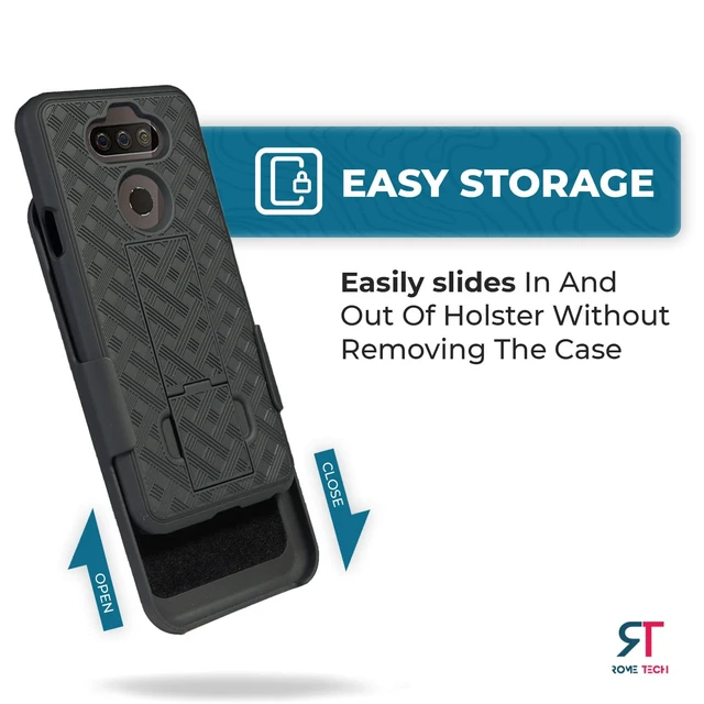 Alt view image 4 of 6 - LG K31 Belt Clip Holster Phone Case