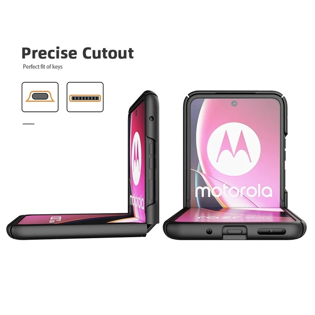 Alt view image 3 of 7 - Rome Tech for Motorola Razr+ (2023) Shell Holster Combo Case - Black (Lines)
