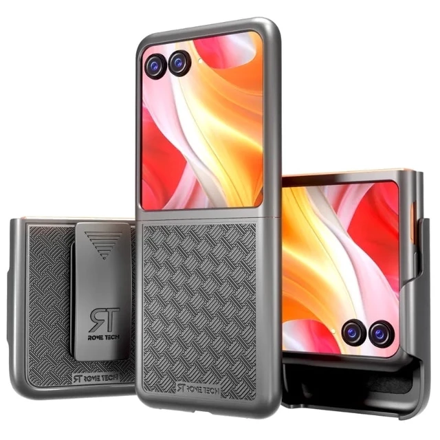 Alt view image 7 of 7 - Designed for Motorola Razr 50 Ultra/Razr+ (2024) Case with Belt Clip Holster - Kickstand Cover Phone Case - Black