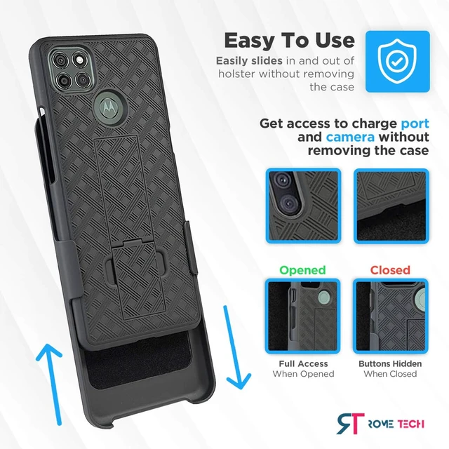 Alt view image 4 of 5 - Motorola Moto G9 Power 6.8" (2020) Belt Clip Holster Phone Case