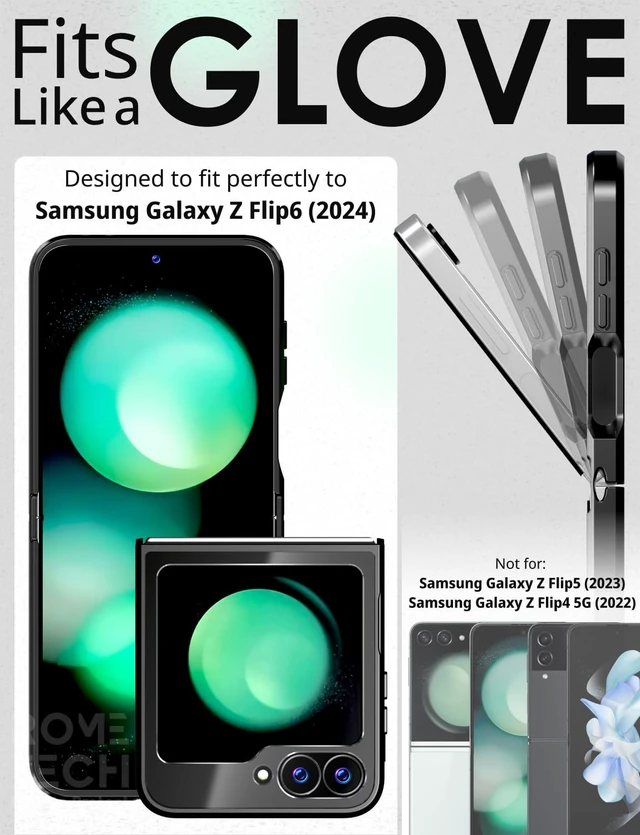 Alt view image 2 of 6 - Samsung Galaxy Z Flip6 Hybrid Shockproof Clear Slim Acrylic Case Cover Flexible Hinge Rib