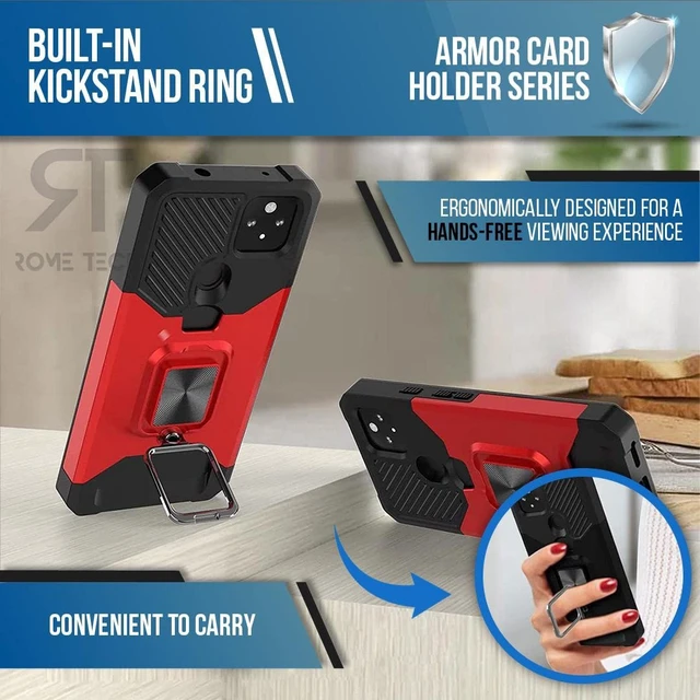 Alt view image 4 of 6 - Google Pixel 5a 5G Armor Card Slot Case