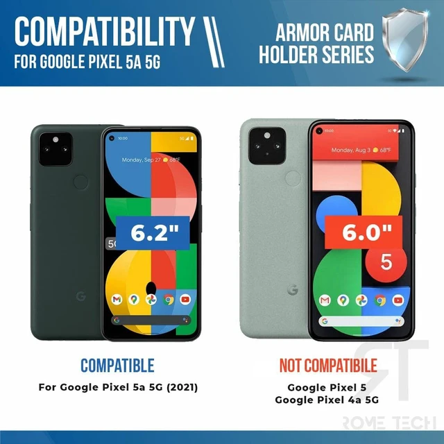 Alt view image 2 of 6 - Google Pixel 5a 5G Armor Card Slot Case