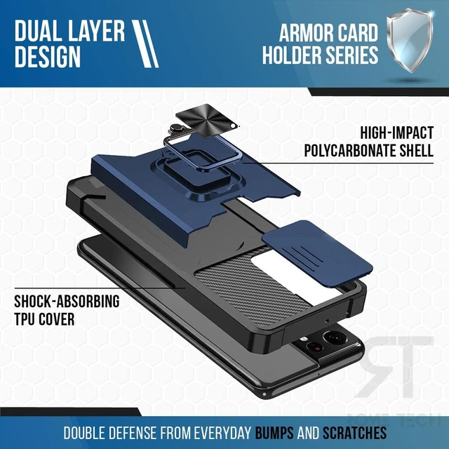 Alt view image 3 of 6 - Google Pixel 5a 5G Armor Card Slot Case