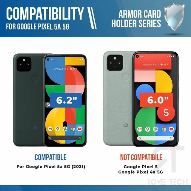 Alt view image 3 of 7 - Google Pixel 5a 5G (2021) Armor Card Slot Case