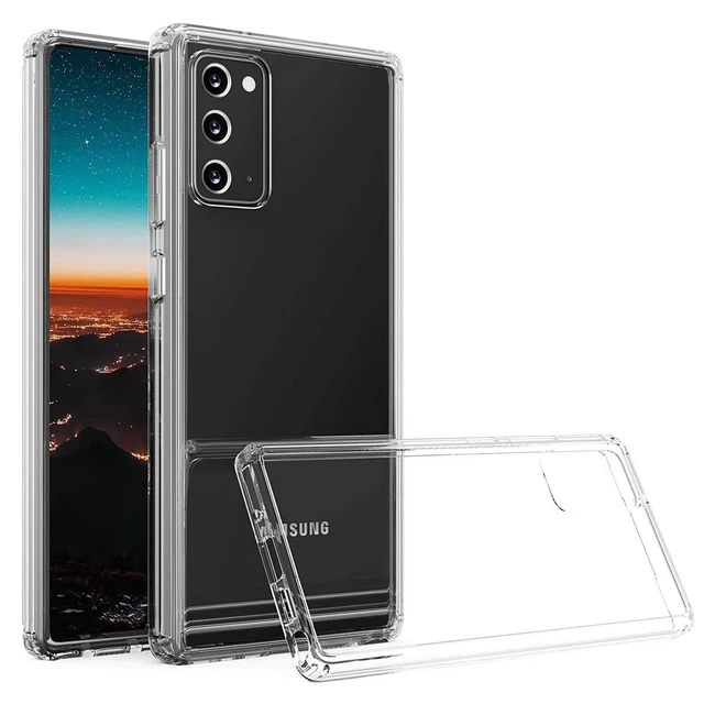 Alt view image 7 of 7 - Clear Case for Samsung Galaxy Note 20 5G - Blue Screen/Light Protector with Application Tray Included - Ultra Thin Protective Clarity Case - Wireless Charging Compatible