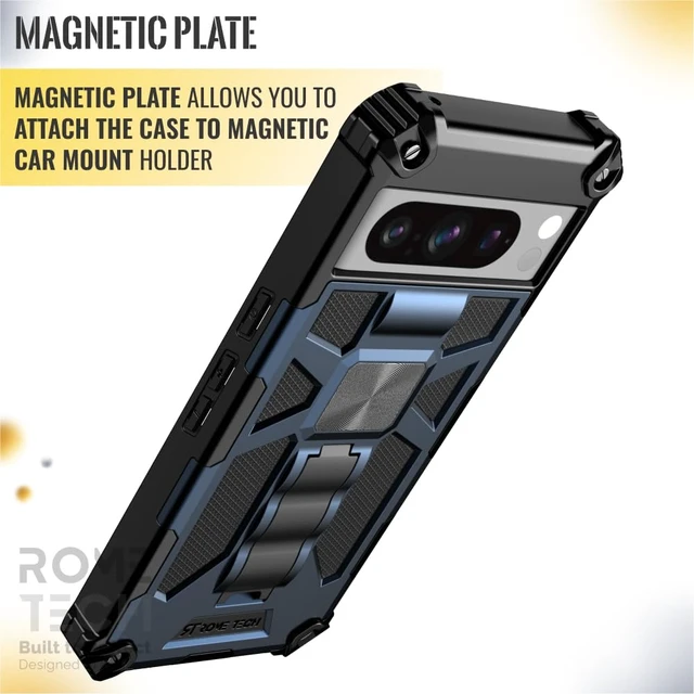 Alt view image 4 of 6 - Google Pixel 8 Pro Armor Case with Ring & Magnetic Mount