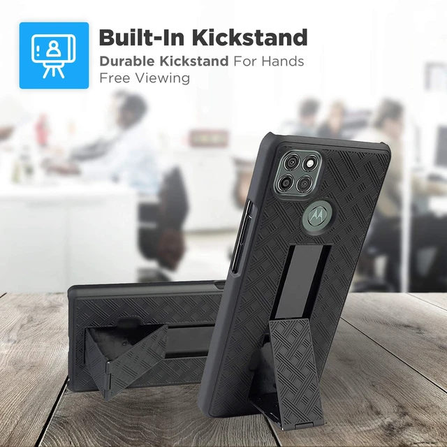 Alt view image 5 of 5 - Motorola Moto G9 Power 6.8" (2020) Belt Clip Holster Phone Case
